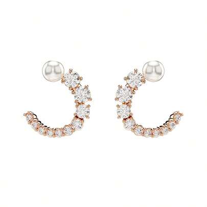  SWAROVSKI MATRIX 仿珍珠耳環耳環耳環耳飾女耳環女生日禮物聖誕禮物母親節禮物送媽媽送愛人