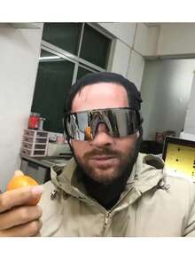 1件装酷炫圣诞恶作剧全脸3D防尘防紫外线拉法帽/化妆舞会/面部表演/搞笑/头饰，男女皆宜，适用于万圣节、化妆舞会、舞台表演、搞笑、恶作剧、骑行等场合。