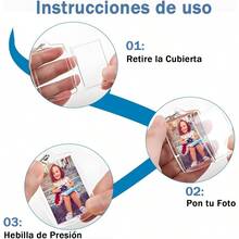 100 Piezas Llaveros Acrilicos de Foto Llavero de Foto DIY Transparente Acrilico Transparente Llaveros Llavero en Blanco Marcos Pequeños Fotos Familiares Amigos Regalos - transparente - Ver 6