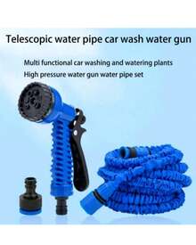 Heavy Duty Washing Car Water Hose, European & American Style, Thicker & Stronger, Household Hand-Held For Daily Watering & Irrigation, Expandable Garden Hose - 藍色 - 查看 7