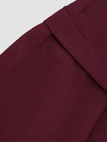 女士优雅西装外套，适合商务休闲、通勤、日常办公、约会、度假、派对等场合，春季必备。 - 酒紅色 - 查看 5