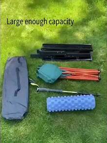 1个可折叠椅收纳袋，适用于户外露营、徒步、海滩、钓鱼、园艺、野餐等活动，是旅行和返校季的必备品，男女通用