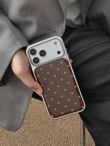 复古棕蓝波点手机壳，兼容 16 Pro Max、Apple 17 和新款 16 Pro、15/14，高端韩版秋冬保护套，13 - 彩色 - 查看 4