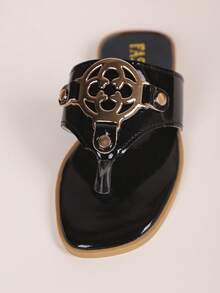 Children Fashion Outdoor Sandals Summer Square Toe Flat Shoes Strap Sandals New Style Girls Shoes Stylish Beach Slippers - Black - View 7