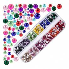 Kit De Unha Nail Pedrinhas  Coloridas + Caneta Pega Strass - Multicolorido - Visão 6