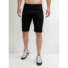 Bermuda Masculina Jeans  Sarja Coloridas  Slim  Lycra - Preto - Visão 2