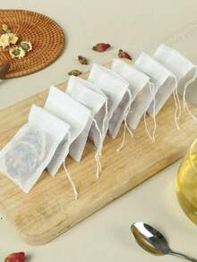 Drawstring Non-Woven Fabric Bag For Tea Bag Packaging, One-Time Use, 100 Pieces Per Bag; Filter Bag For Residue - Multicolor - View 6