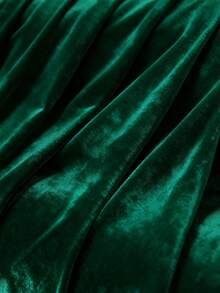 1pc Soft Dark Green Velvet Fabric With Golden Thread, Suitable For Indoor Decor Sofa Covers, DIY Sewing, Clothing, Crafts, Curtains - Dark Green - View 4