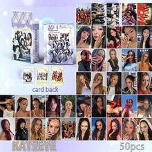 Kpop KATSEYE 2026 "THE BEAUTIFUL CHAOS" Tour Holographic Double-Sided Lomo Cards - MANON SOPHIA DANIELA LARA MEGAN YOONCHAE | Fan Support Card Set (With Display Box) | Birthday/Valentine''s Day Gift - Multicolor - View 10