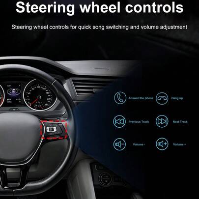 7-Inch Double DIN Car MP5 Player - Touchscreen Display + Android/IOS Mirroring, Rearview Camera/USB/TF Card/FM Radio Support, Multicolor Backlit Buttons, Universal Car Stereo System