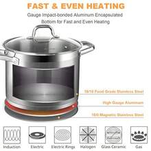 Professional Stainless Steel Pasta Pot With Strainer Insert For Efficient Cooking And Steaming 4Piece Set Includes Pasta Pot And Steamer Pot 8.6Qt InductionReady Stock Pot With Durable Glass Lid Advanced ImpactBonded Technology For Even Heat Distribution And LongLasting Performance In Kitchen Use - 4件 - 查看 2