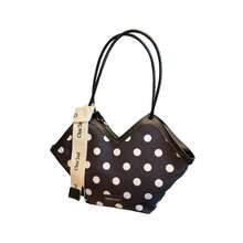 Bolso tote grande para mujer, bonito estampado de cerezas y lunares, bolso de hombro ligero - Multicolor - Ver 6