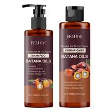 巴塔纳油洗发水和护发素套装，滋养秀发，保湿柔顺，抚平毛躁，令秀发丝滑亮泽，深层清洁，保湿柔顺秀发，增强头发弹性，天然护发素，适合所有发质。 - 咖啡棕 - 查看 11