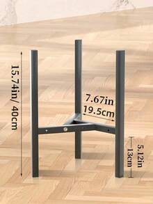 1 pieza Soporte ajustable y multifuncional para macetas de jardín, a prueba de agua y humedad, color negro