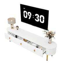Television Stands & Entertainment Centers - 白色 + 中密度纖維板 + 60-69 英寸 - 查看 6