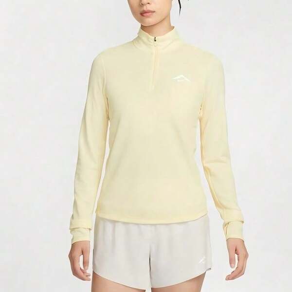 Nike Women's AS W NK TRAIL DF HZ MIDLAYER Long Sleeve T-Shirt Knit Collar Long THJ2249-745