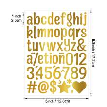 1080PCs Glitter Alphabet Number Stickers - Gold & Silver - 0.5/1 Inch - Sparkly Decals For Guka, Balloons, & Spice Jars 6Sheets - Multicolor - View 11