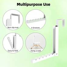 2025 Model Folding Clothes Drying Rack, Indoor Laundry Room Dedicated Folding Clothes Rack, Space-Saving, Portable Foldable Clothes Hanger Hook - 1 Piece