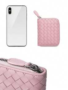 1pc Creative New Fashion PU Leather Woven Accordion Card Holder, Minimalist Compact Portable Card Case With Multiple Card Slots Anti-Theft, Coin Purse, Can Hold Bank Cards, ID Cards, Membership Cards, Driver's License, Business Cards, Tickets, Coins, Keys And Other Items, Suitable As Valentine's Day Gift, Christmas Gift, Classmate Gift, Teacher Gift, Souvenir - Multicolor - View 8