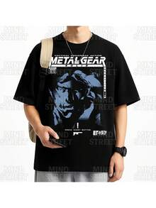 Unisex T-Shirt Video Games Game Metal Gear Solid Men Women 100% Cotton Top Premium Streetwear Launch Immediate Shipping Various Colors!! Plus Size - màu đen - Xem 2