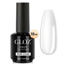 GLOZ 凝胶指甲油面漆 - 无需擦拭面漆，高光泽持久面漆，适用于透明指甲油和丙烯酸指甲，适合家庭 DIY 和美甲沙龙