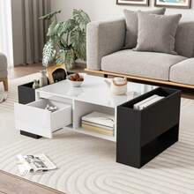 Coffee Tables - BLACK WHITE + MDF + PARTICLE BOARD - View 3
