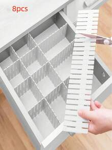 2pcs/Set Random Color Drawer Organizer Divider, Kitchen Cabinet Separator - White - View 9