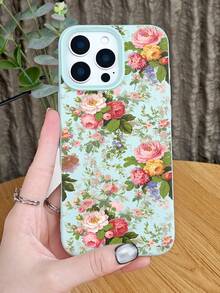 Floral Garden Bouquet Pattern Phone Case Cover With Colorful Roses Peonies Protective Design For Women Elegant Fashion Aesthetic Shockproof Scratch Resistant Compatible With Iphone 17Promax/17Pro/17AIR/17/16Promax/16Pro/16Plus/16/15Promax/15Pro/15Plus/15/14Promax/14Pro/14Plus/14/13Promax/13Pro/13/12Promax/12Pro/12/11Promax/11Pro/11/XSMAX/X/XS - Màu xanh Bạc hà - Xem 12