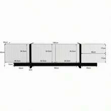 190 Cm TV Cabinet With 3 Doors, 2 Drawers - Black and White - View 6