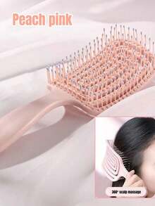 2pcs/1pc Hair Brush Curly Hair Savior Detangler, Women's Long Hair Massage Comb Hollow Design For Home Use, Hair Brush, Comb, Hair Tools, Hair Products And Accessories Essential For Salon, Barber And Hair Brush, Detangling Brush, Hairbrush, Hair Combs, Barber, Hair Tools, Hair Products, Slick Back Brush, Hair Care, Hair Comb, - Multicolor - View 5