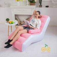 Sofá Hinchable Relajado, 1 Pieza Sofá Inflable, Silla Tumbona Para Viajes Al Aire Libre, Camping, Picnic Y Playa, Silones Inflables Para Sala De Estar De Interior Con Reposabrazos, Silla De SalóN CóModa En Forma De S, Gruesa Y PortáTil Para BalcóN, Dormitorio Y Sala De Estar. SillóN Inflable Extra Grande, Sofá De Aire, Hamaca, PortáTil, Impermeable Y A Prueba De Fugas - Adecuado Para Actividades Al Aire Libre, Silla De Cubierta Hinchable Con Respaldo Acolchado, Sofá Hinchable Apto Para Uso En Interiores Y Exteriores, Terraza Del Hogar, JardíN, Piscina, Campamento - Rosa - Ver 11