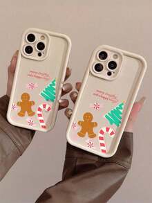 Funda para phone 17 Pro con diseño de hombre de jengibre, color beige claro, resistente a caídas, fabricada en TPU. Ideal para regalar en Navidad. Compatible con XS/XS/XR/11, 12, 13, 14, 15, 16 Pro/Promax/14, 15, 16 Plus/17. Para hombres y mujeres. - Multicolor - Ver 2