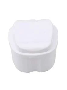 1Pc False Teeth Case Dental Retainer Denture Bath Box Mouth Guard Orthodontic Cleaning Artificial Tooth Holder Oral Hygiene Supplies False Teeth Storage Box With Hanging Net Container - Multicolor - View 17