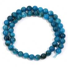 1 件天然磷矿珠 4/6/8/10/12 毫米,时尚手工 DIY 散珠,适用于手链、项链、珠宝、手机链、钥匙链、批发珠子 - 磷灰石 - 查看 7