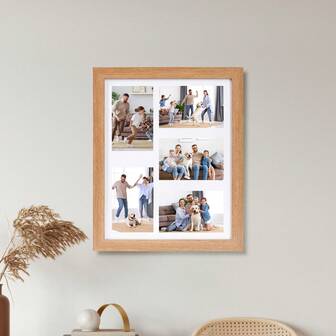 2pcs Classic Wall Photo Frame, Display 4x6 Inch Photos, Composite Wood Material, Suitable For Living Room, Bedroom, Office, Couple, Family, Pet Photos, Hanging Decor, Birthday & Holiday Gift