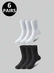 2/5/6/8 Pairs Men's Mid-Calf Socks, Casual Minimalist, Suitable For Couples, All Seasons - Multicolor - View 11
