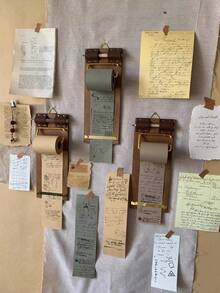 1 Bộ Giá Treo Sổ Ghi Nhớ Phong Cách Cổ Điển, Có Giấy Cuộn, Thích Hợp Cho Văn Phòng, Gia Đình, Ghi Chú, Thực Đơn Cà Phê và Tráng Miệng - Nhiều màu - Xem 5