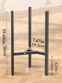 1 pieza Soporte ajustable y multifuncional para macetas de jardín, a prueba de agua y humedad, color negro