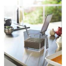 Yamazaki Home Spice Container Plastic Large Food Storage Black