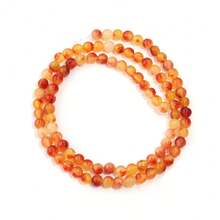 1 hạt đá mã não đỏ tự nhiên 4/6/8/10/12mm hạt rời thủ công thời trang DIY, thích hợp làm vòng tay, vòng cổ, trang sức, dây đeo điện thoại, móc khóa - Ngọc mã não - Xem 7