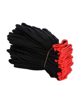 1 Pair Of Wear-Resistant And Comfortable Black Gloves, Breathable And Anti-Slip Work Gloves Made Of Polyester, Suitable For Construction, Gardening Gloves, For Digging, Planting, Weeding, Nail And Finger Protection, Unisex Full-Finger Gloves That Can Be Hand Washed