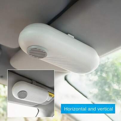 1pc Universal Car Sun Visor Glasses Holder, Durable ABS Resin Glasses Storage Box, Clip-On Mounting, Multifunctional Car Interior Accessory