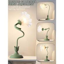 Flower Table LampLED Reading Light Bedside Vintage Flower Night Light 3 Colors Modes Kawaii Bedside Lamps Decor Living Room Bedroom Room Lighting Table Lamps Home Decoration - como en la foto - Ver 5
