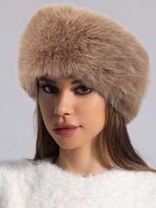 Outdoor Fashionable Casual Autumn/Winter Faux Fur Thick Warm Beanie Hat, Versatile Men Women Clothing Winter - Multicolor - View 1