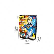 Miniso Scatola cieca della serie Ultraman Hero dinamica, 3a ondata, Ultraman Z, materiale durevole, giunti mobili, ornamento da scrivania (consegna casuale) (1 pezzo)