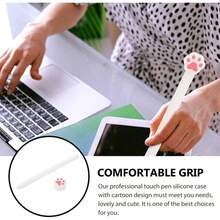 Compatible With Samsung Galaxy Tab S7 S7+ S7 FE S8 Ultra S8 S8+ S9 S9+ S9 Ultra S Pen Sleeve Case Cute Paw Design Silicone Sleeve Protective Skin Case Cover NonSlip Smooth Grip Pink - 紫色 - 查看 3