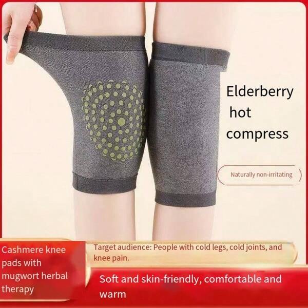 2 pares de rodilleras de moxibustión, 3 opciones de color, adecuadas para calentar las piernas, rodilleras y calentadores de piernas de algodón para piernas y articulaciones frías, diseño elástico que se ajusta a la mayoría, lavar a mano solamente
