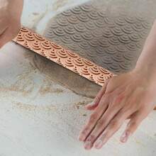 JOJOCY Clay Rollers Textured, Wooden Hand Rollers Clay Modeling Pattern Rollers Kit Foliage Barks Ripples Stars Pebbles Swflake Ceramic DIY Tools Pottery Stamp Roller For Pasta (Set 2) - 第 3 組 - 查看 5