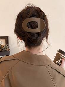 4 pezzi/1 pezzo Fermagli per capelli in plastica leggera da donna da 9,4 cm/3,7 pollici, colori nero, bianco, cachi, marrone. Fermagli per capelli eleganti, semplici e di alta qualità, adatti per uscite quotidiane, casual, feste, spiaggia, pendolarismo, vacanze, acconciature, lavaggio del viso, bagno, trucco, accessori per outfit, accessori per capelli