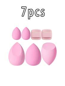 16 Pieces Of Cosmetic Sponge Set, Including 3 Pieces Of Cosmetic Sponge, 3 Pieces Of Mini Cosmetic Sponge, 3 Pieces Of Powder Puff, 3 Pieces Of Mini Powder Puff, 3 Pieces Of Mini Finger Air Cushion Powder Puff And 1pc Cosmetic Bag, Made Of Super Soft Velvet, Used To Create A Flawless, Cake Free Appearance, Suitable For Liquid, Cream And Powder. - Multicolor - View 13